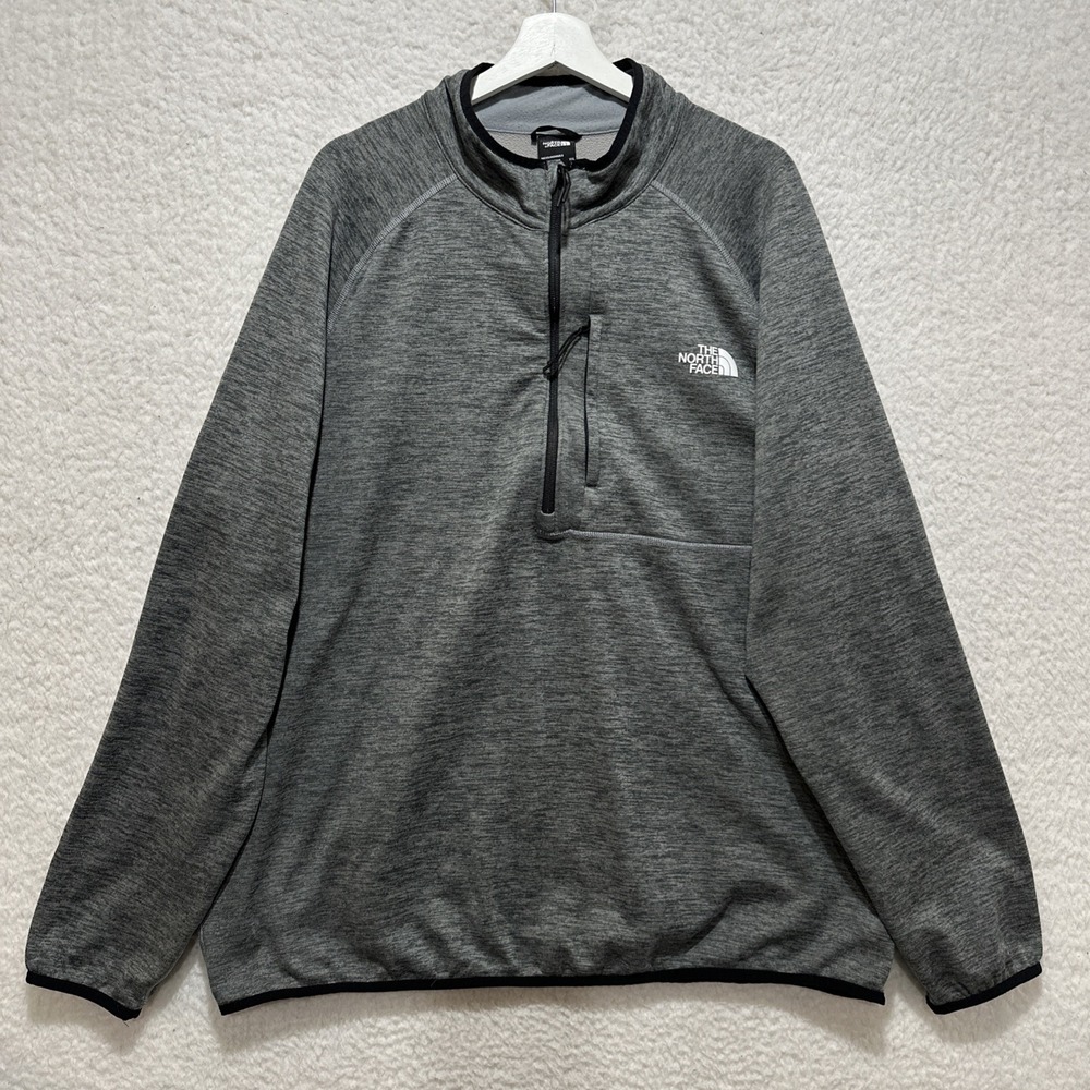 The North‎ Face Men's Canyonlands 1/2 Zip Fleece Jacket Gray Heather Size 2XL